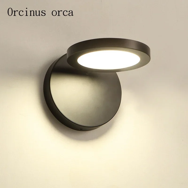 The Nordic minimalist modern led living room wall  stairs bedroom bedside lamp creative personality wall lamp free shipping