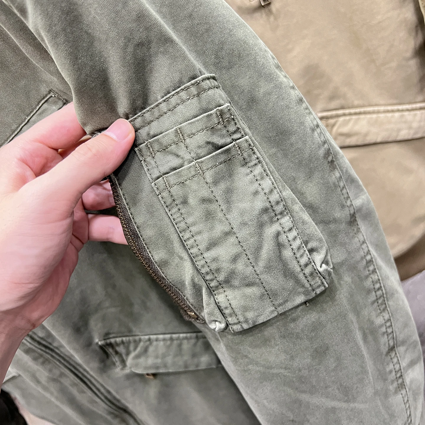 معطف رجالي من القطن الثقيل الوزن من American Sle Jaet من Thiened Waed Detroit معطف شبابي عصري دافئ طويل Sve Baseball Co...