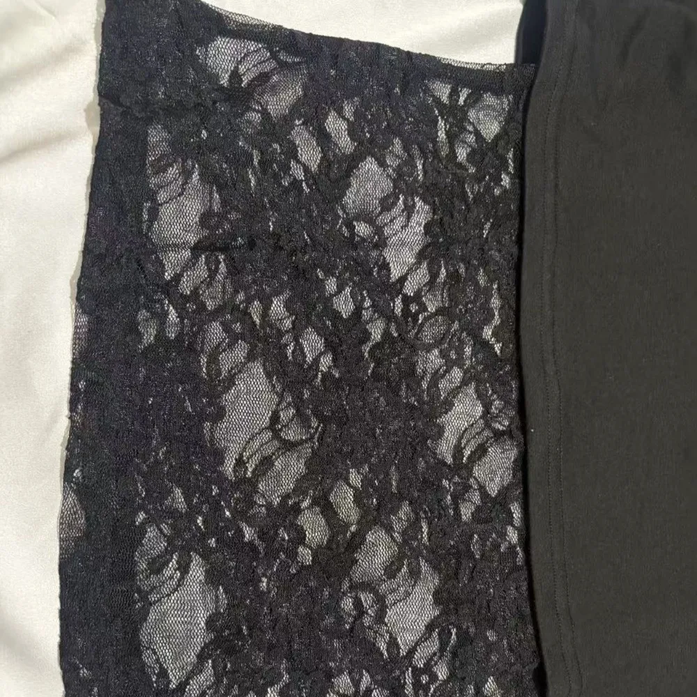 Sweet Patchwork Lace Patch T-Shirt Solid Color Mesh Transparent False Two-Piece Top Long Sleeve Slim-Fit Crop Top Party