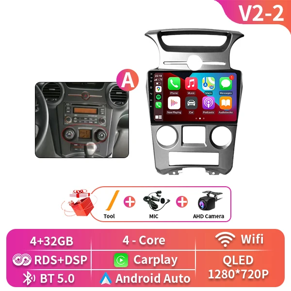 Auto Android Voor Kia Carens UN 2006-2012 5G wifi BT Draadloze Carplay Scherm Radio Stereo Multimedia Speler GPS Navigatie DVD