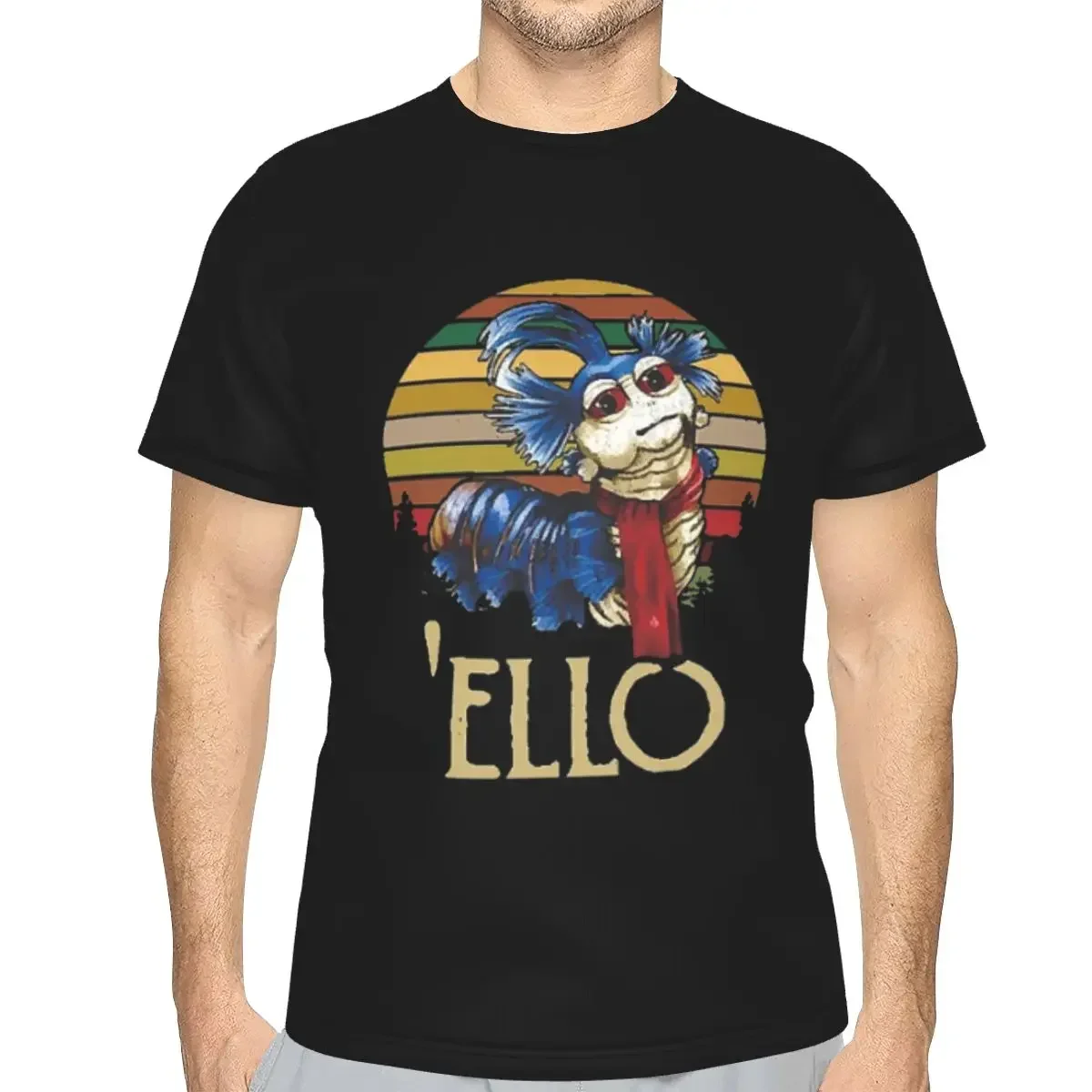 Labyrinth The Worm Ello Cult Labyrinth Vintage Retro polyester T-Shirt Men'sFashion T Shirts Men Crew Neck Short Sleeve