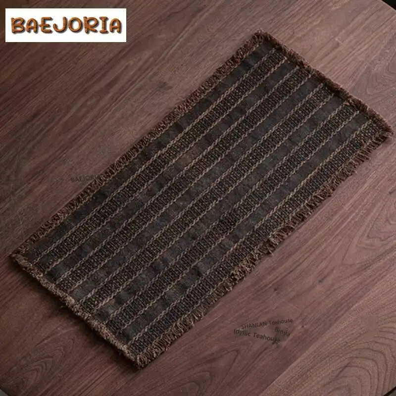 Cloud Gauze Tassel Tea Table Mats Creative Tea Placemat Drink Coaster Dinner Table Cloth Mat For Tea Accessories Decoration Gift