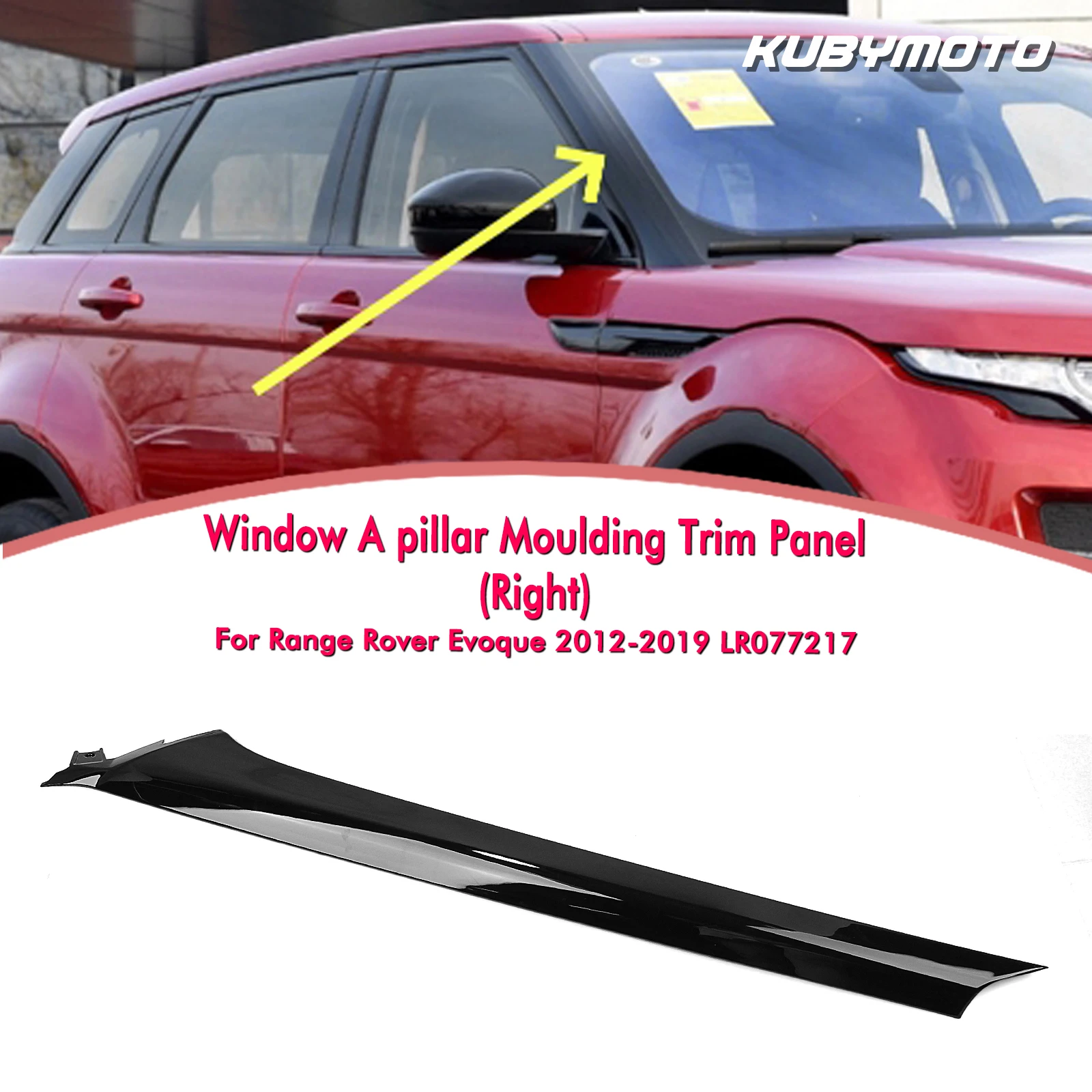 Exterior Front Wind Shield A Pillar Trim Strip For Land Rover Range Rover Evoque 2012 2013 2014 2015 2016 2017 2018 2019