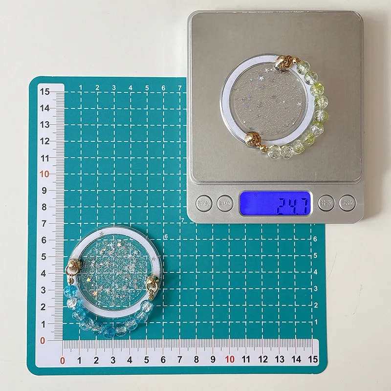 Universal Magnetic Phone Holder with Ring Smart Lazy Tok Griptok for IPhone Samsung Magsafe Summer Acrylic Beads Design