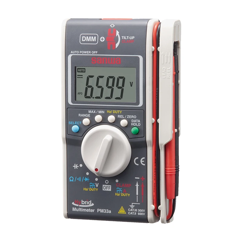 Japan sanwa PM33a Portable Compound Digital Multimeter and Clamp Meter/2-in-1 Function/AC/DC 100A