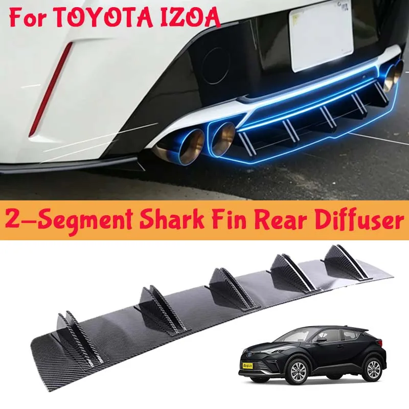 For TOYOTA IZOA Shark Fin Rear Diffuser Split Chassis Spoiler Auto Aerodynamic Parts Aerodynamic Modification