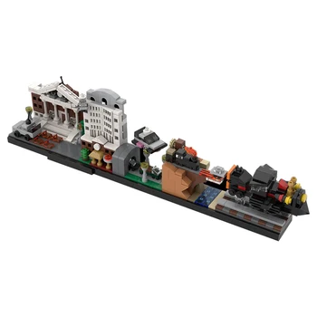 City street view old club model back future Skyline architecture breaking bad buildings blocks classic brand children toys