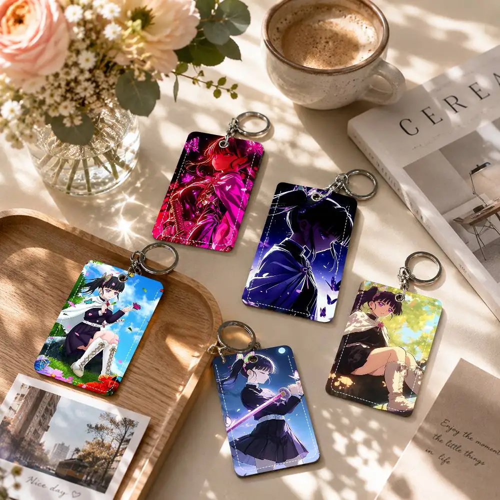 Kanao Tsuyuri Japanese samurai Anime Holder Suitable For Bank Card Subway Bus Card Wallet Card Case Badge Holder Keychain