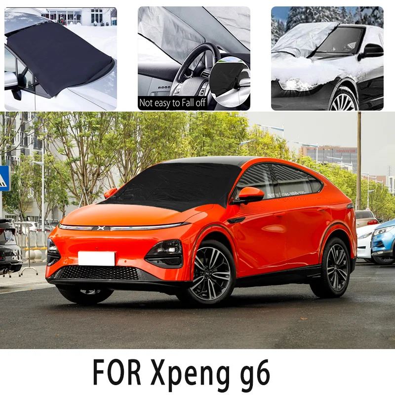 Car snowcover frontcover for Xpeng g6 snowblocking heat insulation sunshade Antifreeze wind Frost prevention car accessories