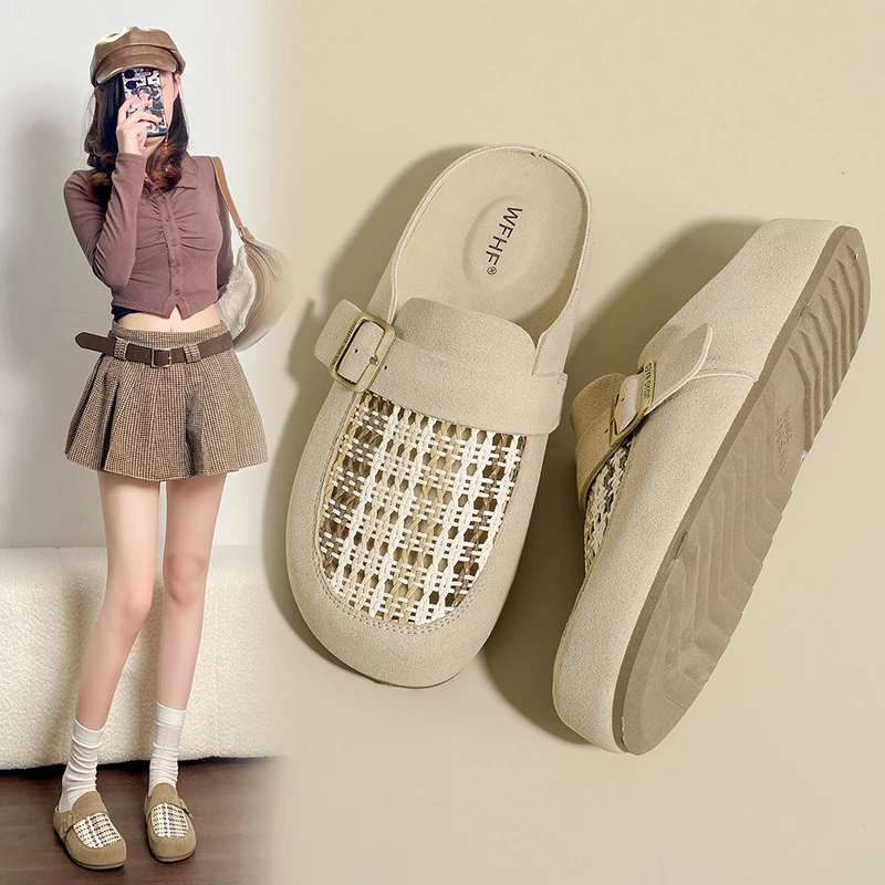 

Women Cork Footbed Clogs Sandals With Adjustable Buckle Cozy Arch Support Men Mules Retro Suede Clogs Slippers Home Shoes