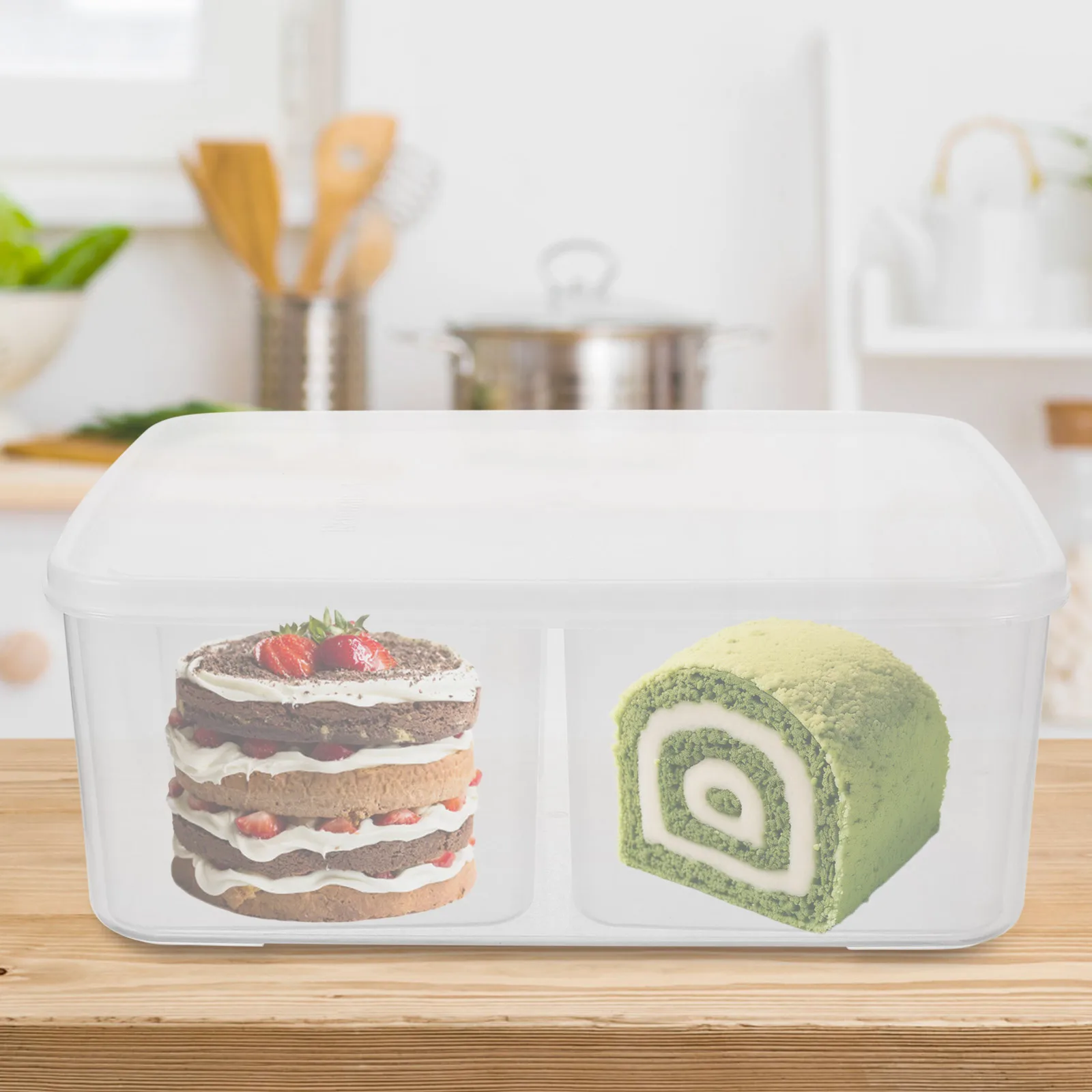 

1 set Multi-function Food Storage Containers Round Edges Refrigerator Fridge Organizer Vegetable Classification Holder Stackable