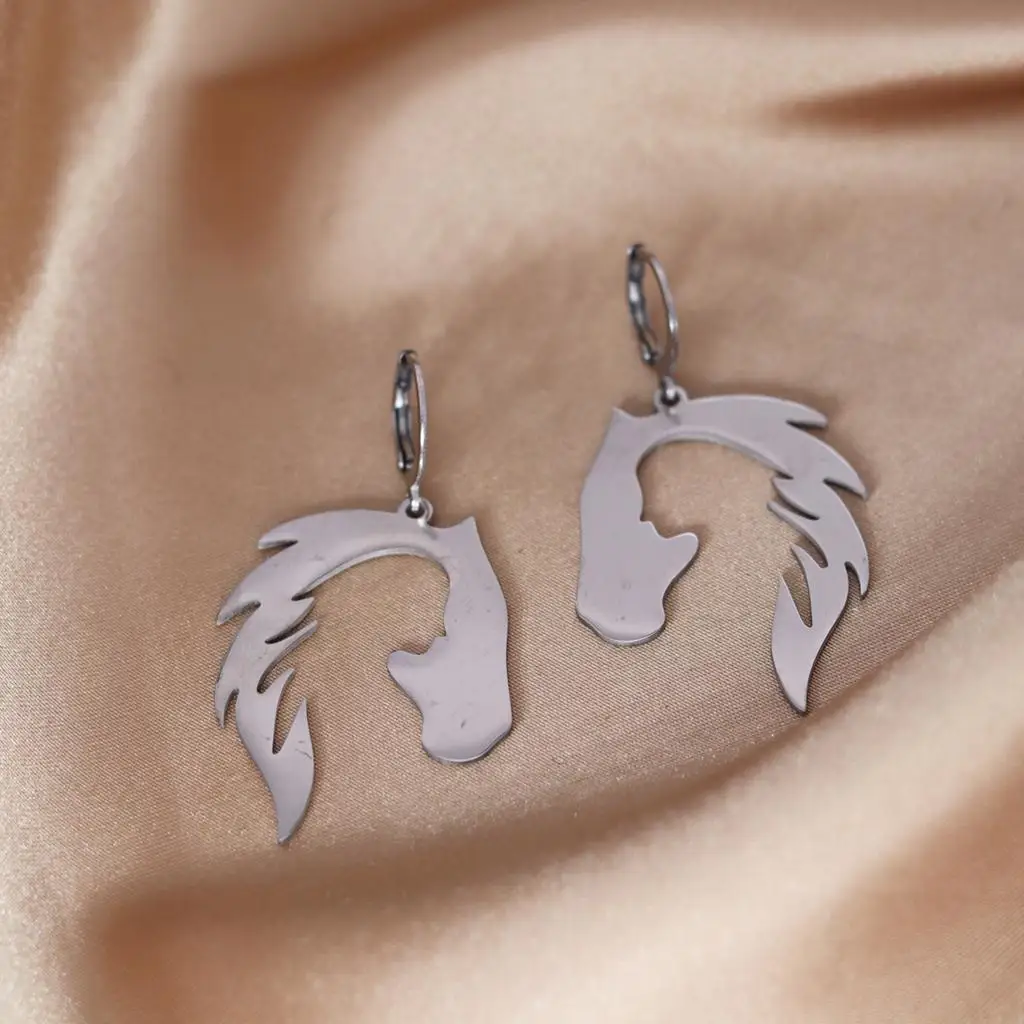 Kinitial Horse Earrings Horse Girl Handmade Pendant Earring Valentine\'s Day Gift, Bridesmaid Gift, Ear rings Wholesale