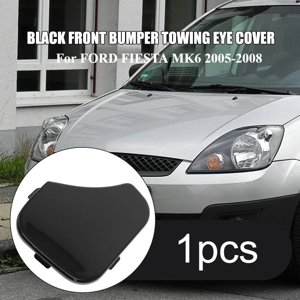 For FORD FIESTA MK6 2005-2008 Car Front Bumper Tow Hook Cap Car Front Bumper Trailer Cover Plugging Cover  1375861 6S6117A989AA