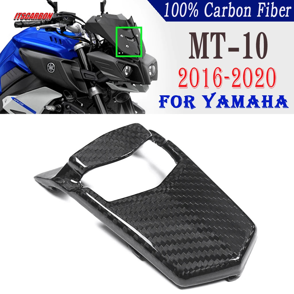 

Pure Carbon Fiber Windshield Windscreen Central Front Fairing Kits Accessories For Yamaha MT10 MT-10 FZ-10 2017 - 2019 2020 2021