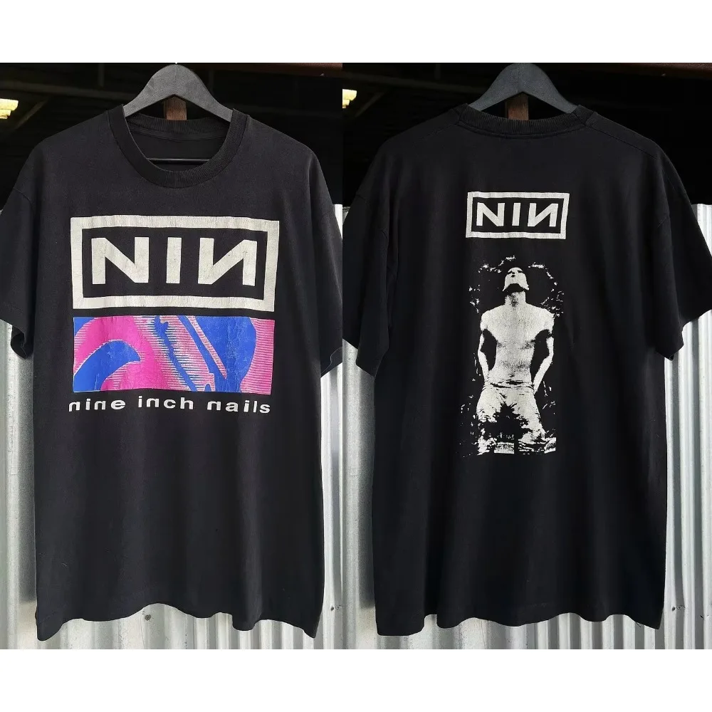 Nin nove Polegada unhas bonito ódio máquina camiseta masculina e feminina manga curta marca camisetas verão topo vintage banda streetwear
