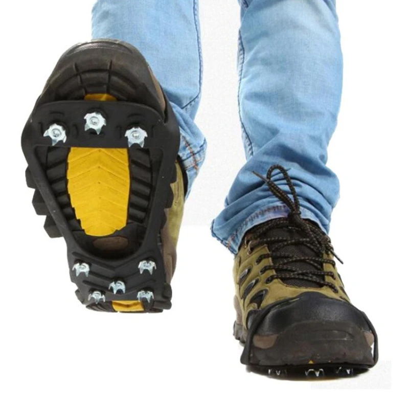 Outdoor Snow Five-tooth Anti-skid Crampons Snow Mountaineering Anti-skid Shoe Cover Universal Ice Fishing Professional Anti-drop