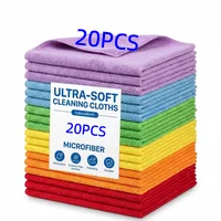 40/20/15/10/5pcs Multi-Purpose Ultra-Fine Fiber Cleaning Towels, Reusable Cleaning Cloth - Absorbent, Durable, Fast Drying