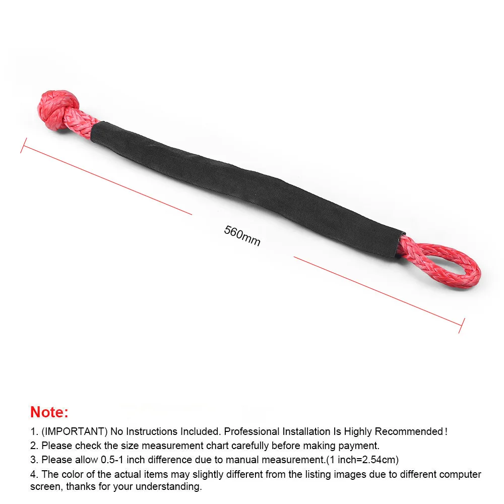 Off-road vehicle self-driving trailer self-rescue traction hitch movable pulley rope soft shackle trailer rope rescue buckle