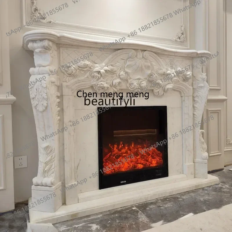 

B7304 lt French marble mantel porch retro living room ornament decorative stone stone sculpture living room decoration