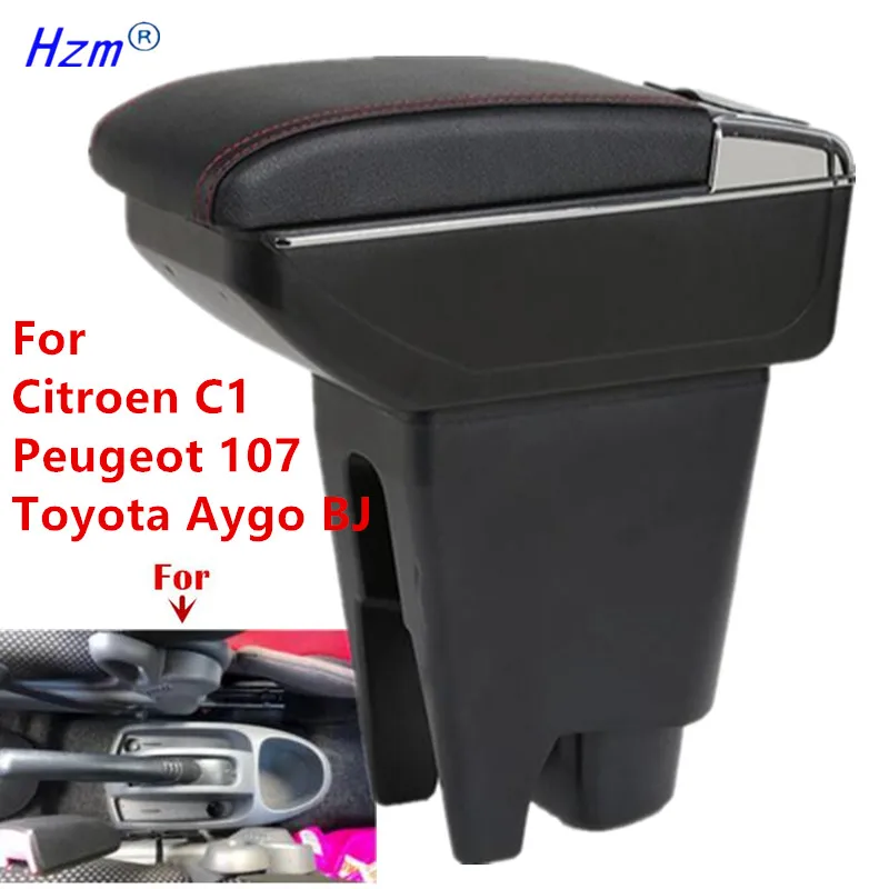 Do Citroen C1 Podłokietnik Do Peugeot 107 Toyota Aygo BJ Podłokietnik Skrzynka Akcesoria samochodowe Szczegóły wnętrza Prosta instalacja