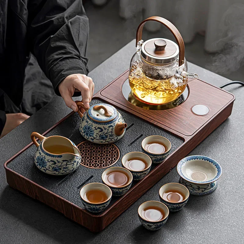 

Afternoon European Tea Set Spoon Bowl Chinese Ceremony Luxury Kung Fu Travel Tools Tea Set Portable Lazy Te Matcha Kit Teaware