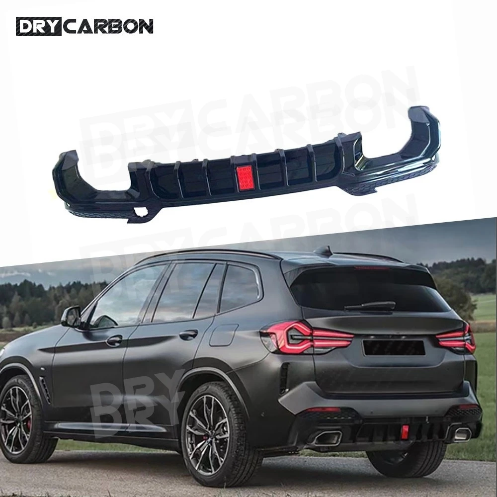 Gloss Black Rear Bumper Diffuser Lip Rear Lip Splitters Spoiler for BMW X3 G01 G08 M Sport 2022+
