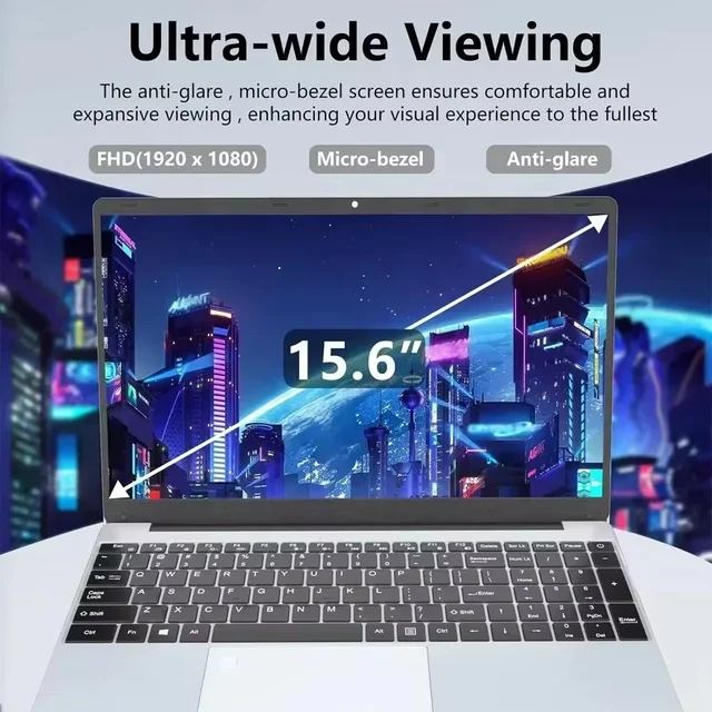 2026 Brand New Intel I9-9900 15.6 Inch Backlit Fingerprint Unlock Laptop Windows 11 Office Study Notebook Gaming Computer PC 4