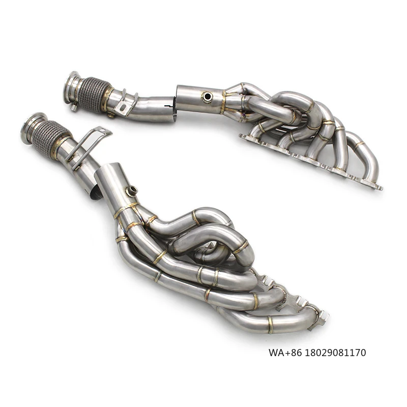 

Выхлопной коллектор выхлопной системы для R8 5.2L V10 2010-2015, выхлопная труба, автомобиль из нержавеющей стали 304