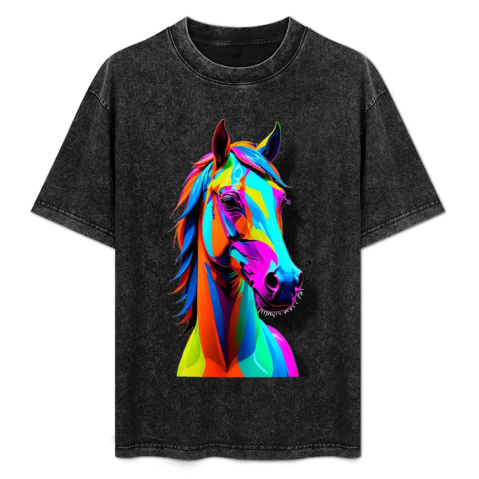 

Colorful horse head teen T-Shirt korean fashion summer clothes quick drying football t shirt mens graphic t-shirts