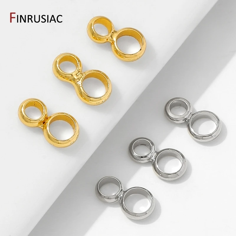 18K Gold Plated Brass Round Charm Pendants Connector,Double Hole Connector Charms,DIY Bracelet Necklace Making Accessories