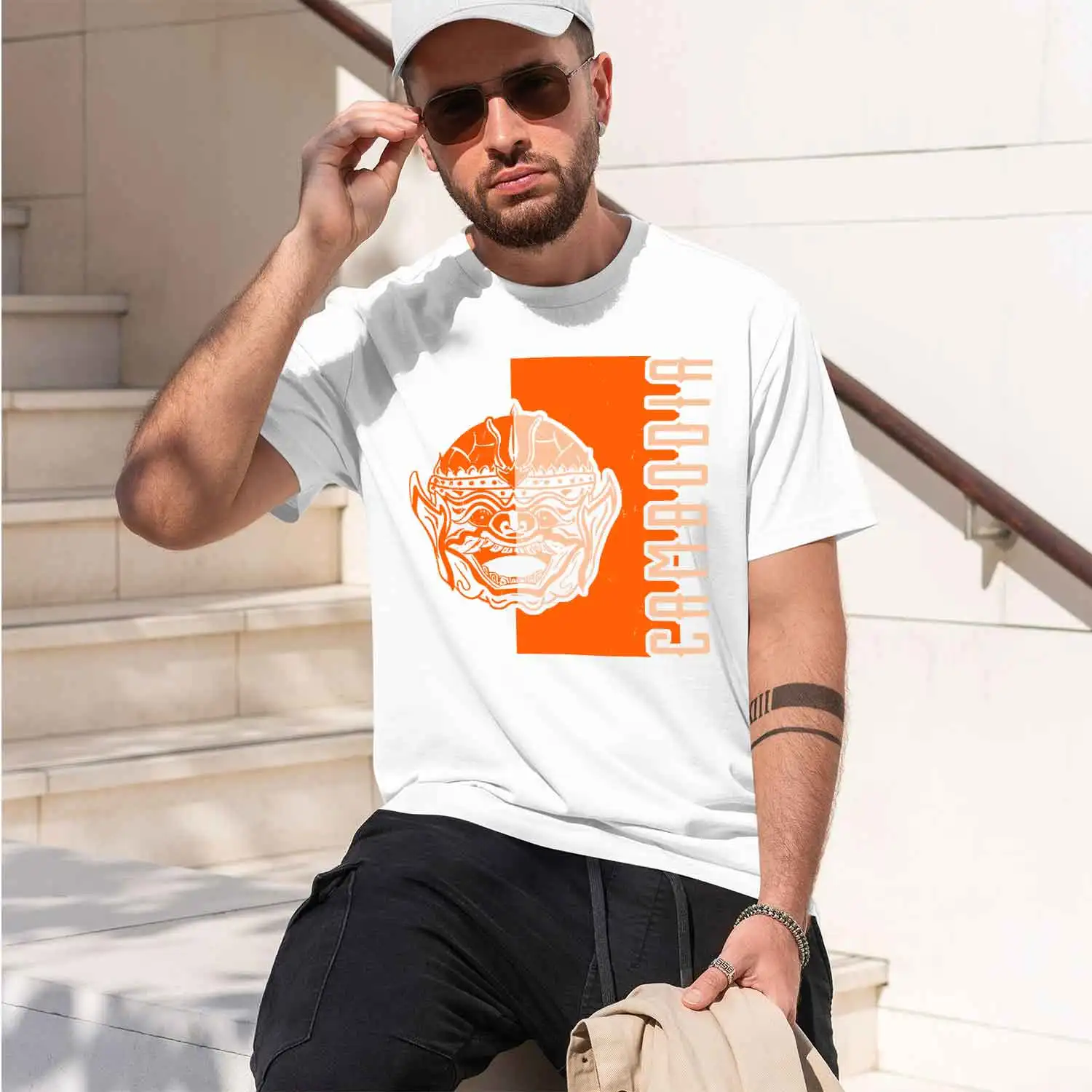 Cambodia Cambodian Khmer Empires Asian Countries graphic 2026 New Model Men’s Short-sleeve crewneck T-Shirt Classic Casual Multi