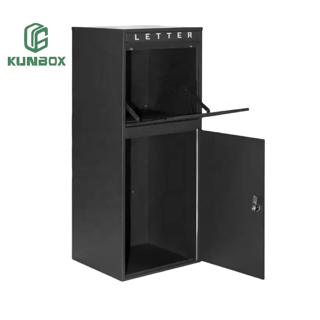 Package Delivery Boxes for Outside, Extra Large Parcel Drop Boxes with Secure Storage, Anti-Theft Galvanized Steel,Waterproof