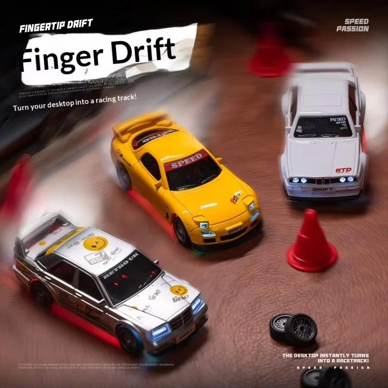 

Mini RC Drift Car Four-Wheel Drive Remote Control Race Car Gift for Boys Small Toy Car for Children Desktop Racing Game