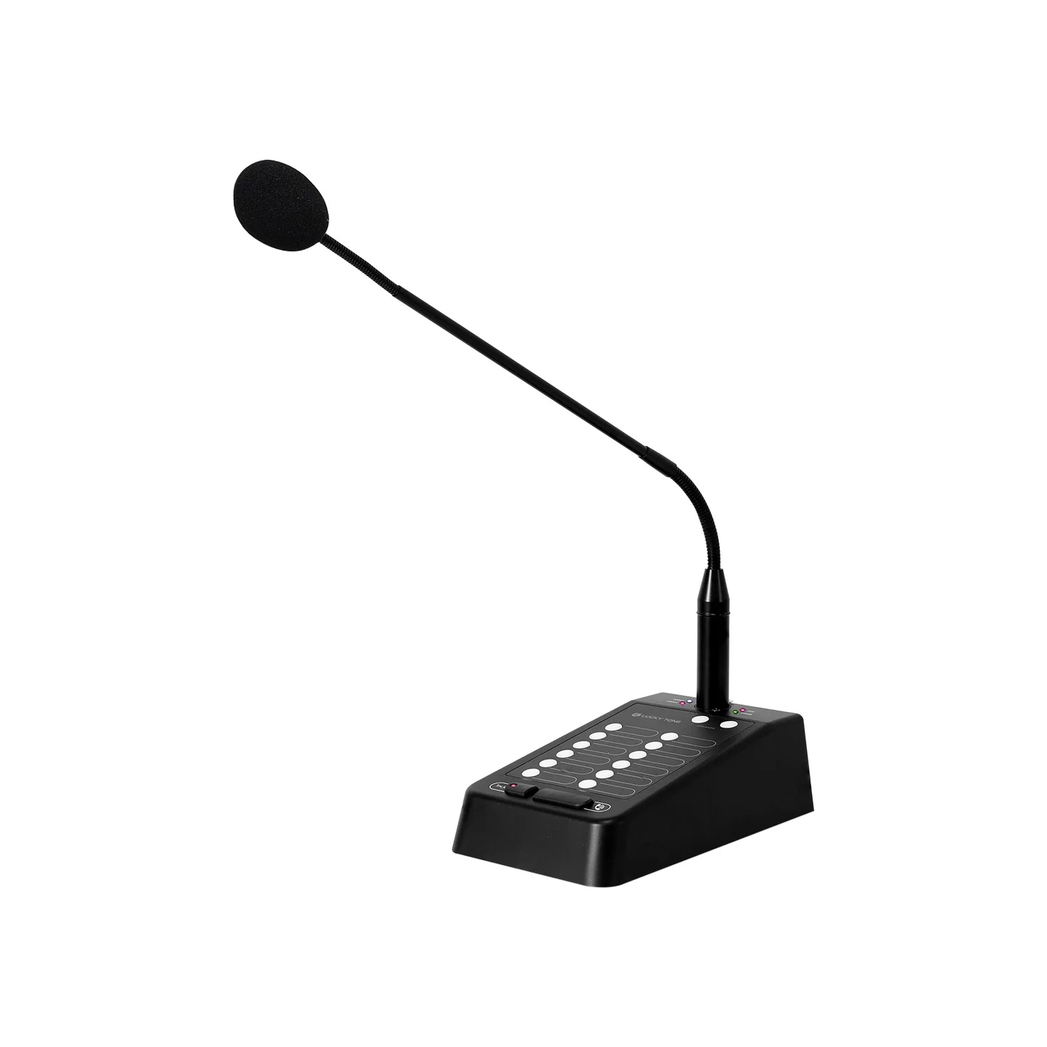 Network Public Address System Paging Microphone with 12 Programmable Buttons