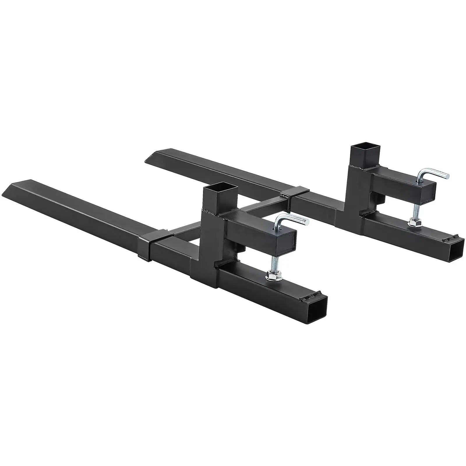 Clamp On Pallet Forks 2000 lb Capacity 43 Inch for tractor Bucket Forks with Adjustable Stabilizer Bar Heavy Duty Fork Attachment for tractor Loader and Skid Steer