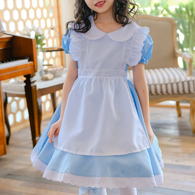 

Cosplay Alice Kids Show Dress Maid Dress Halloween Girl Princess Lolita Cos