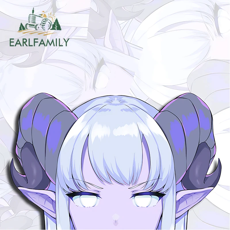 EARLFAMILY 13cm x 8.4cm Ruin Eyes Peeker Car Accessories Devil Anime Interesting JDM Car Stickers Sunscreen Windows Decals