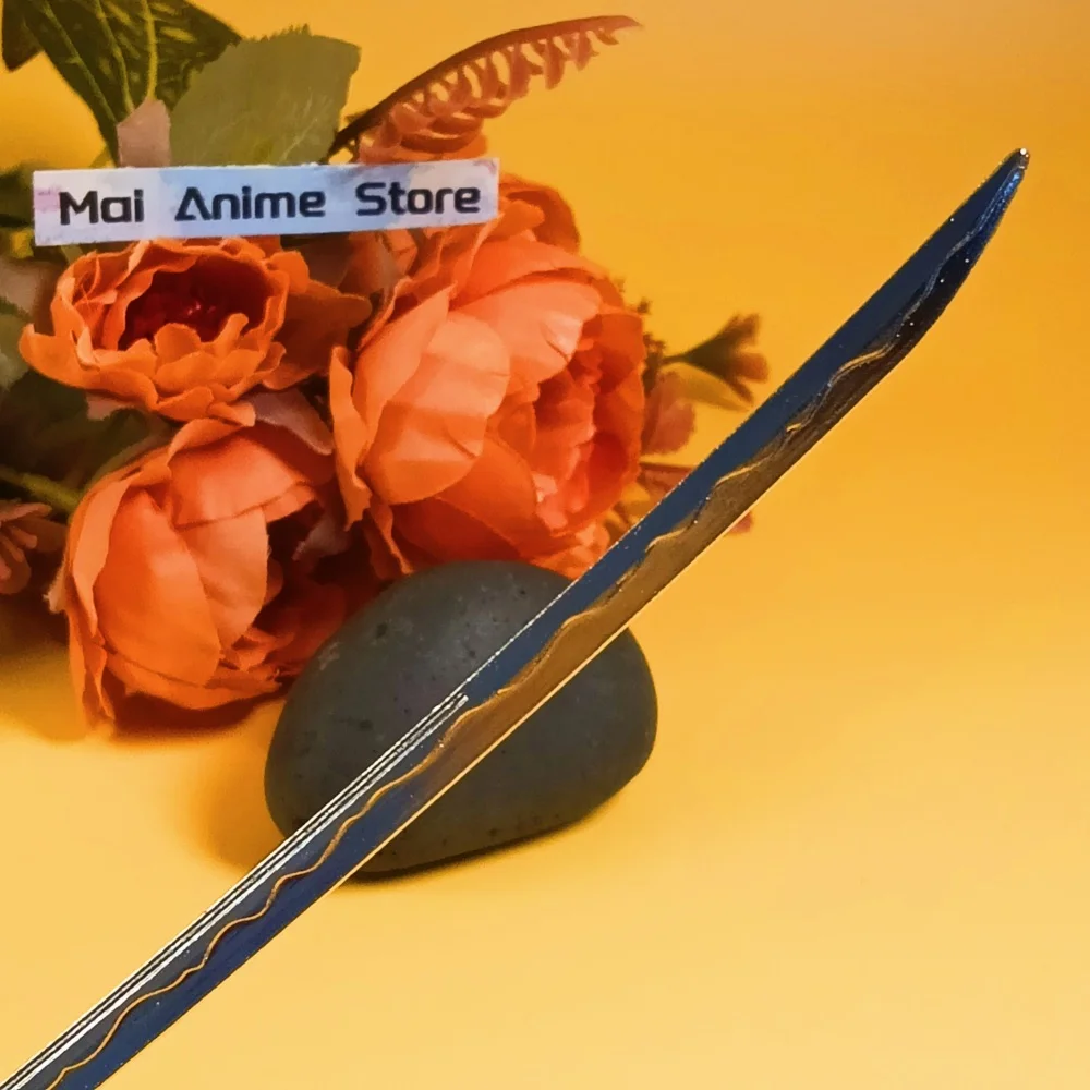 6in metal roronoa zoro katana tamanho real japonês katana espada falsa aço original samurai sabre anime zoro ninja faca brinquedo presente