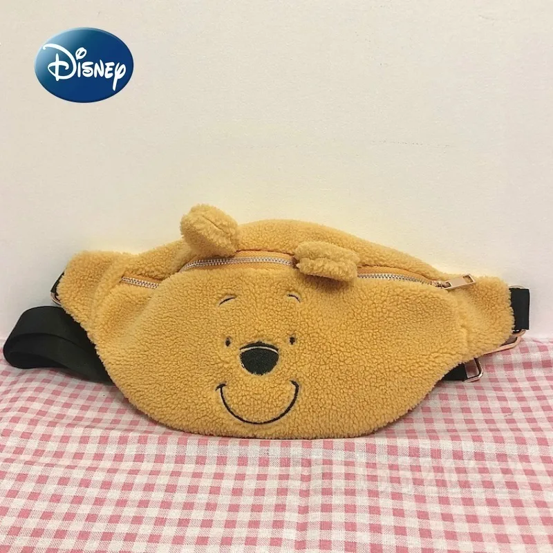 

Disney Winnie The Pooh New Women's Plush Waist Bag Luxury Brand Women's Crossbody Bag Cartoon Fashion Women's Bag Large Capacity