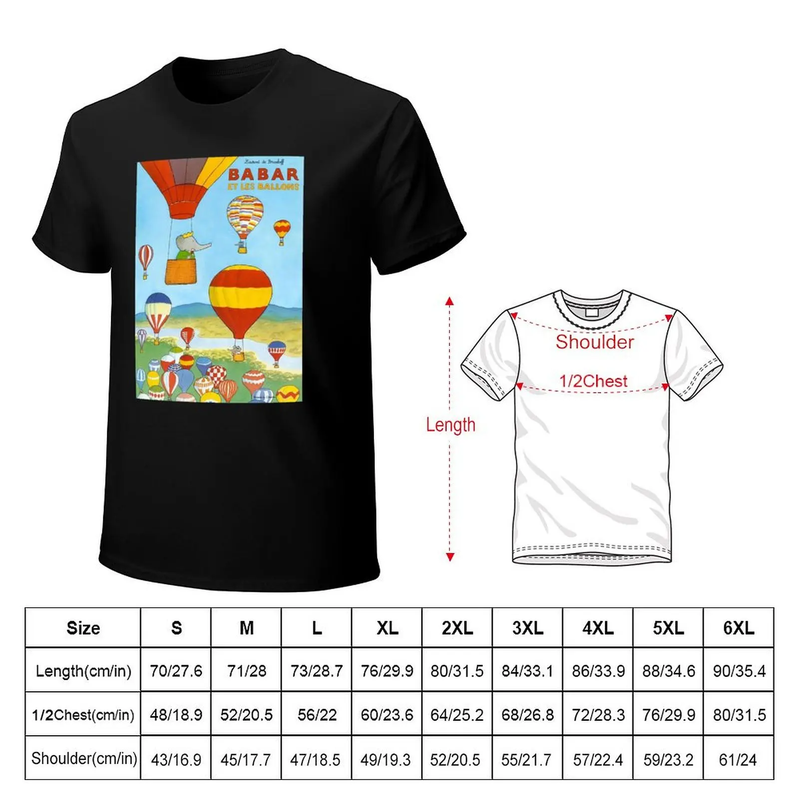 Babar et les ballons T-Shirt Durable Work Wear T-Shirt