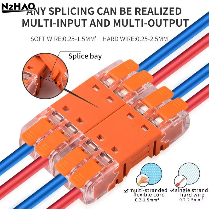 Quick Lever Splicing Wire Connectors 2/3/4 Pins CMK642 Compact Plugable Male Female Terminals Universal Blocks