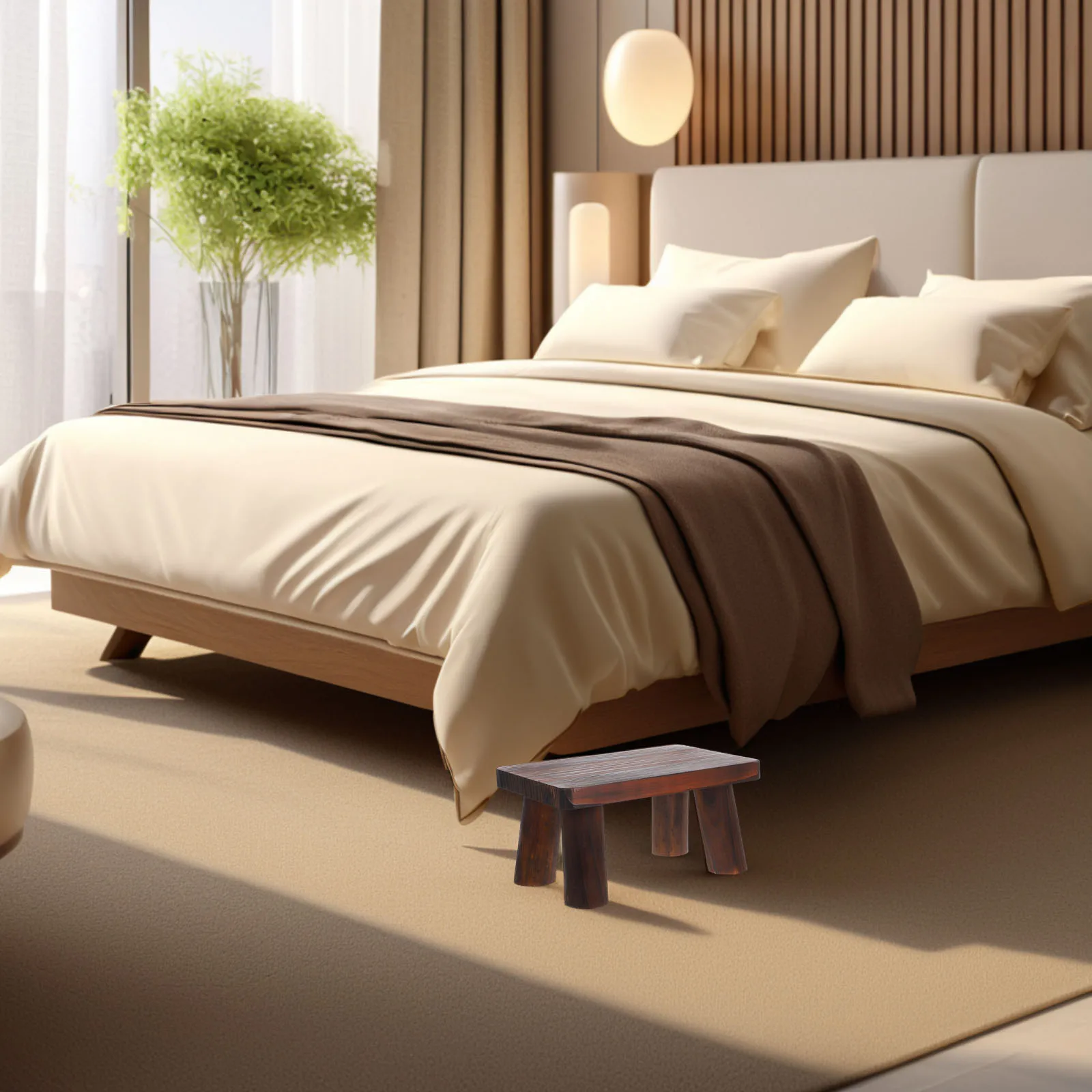 

Elderly Step Wooden Footrest Small Bamboo Bedside Stool for Adults Toddlers Kitchen Bathroom Potty Stool Non Slip Bottom