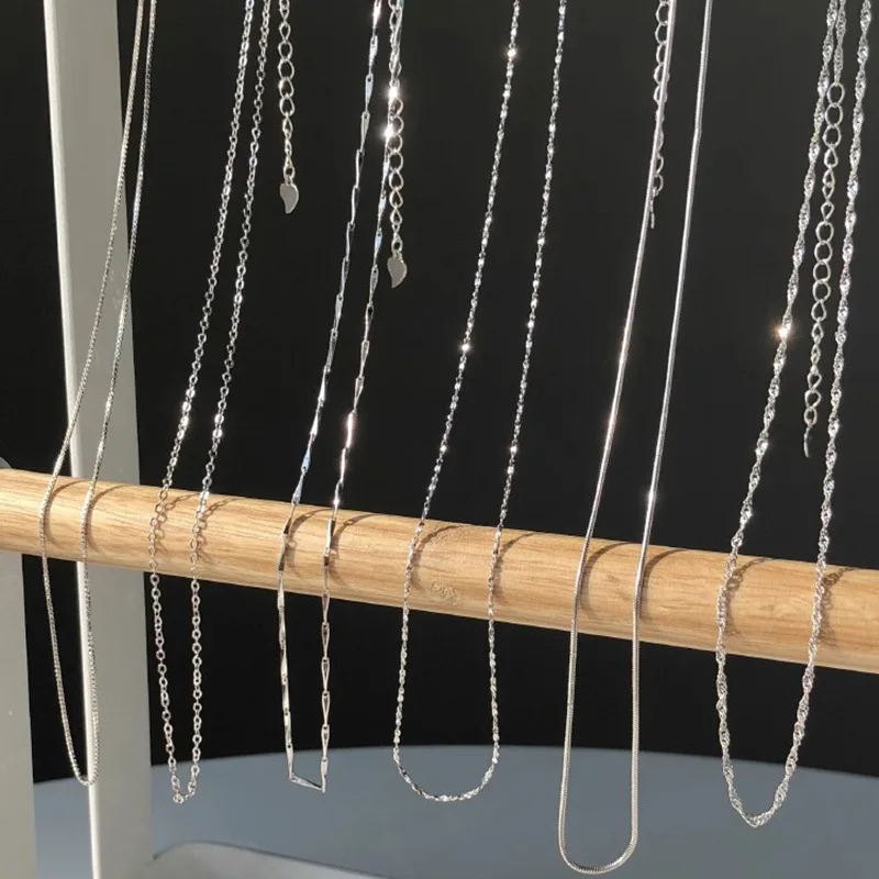 

Necklace women's nude plain chain simple temperament exquisite snake bone chain light luxury collarbone ch