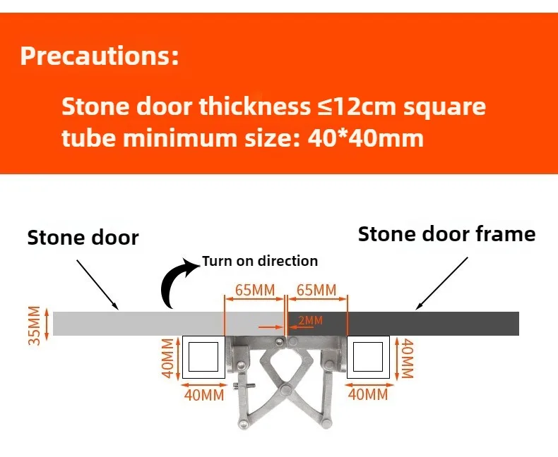 1 Stück Stein-Türscharnier, Feuerhydrant, Hochleistungs-unsichtbares Türscharnier, verdecktes Türscharnier aus Edelstahl, Klappbares Scharnier für Feuerlöschkasten – Detail 12
