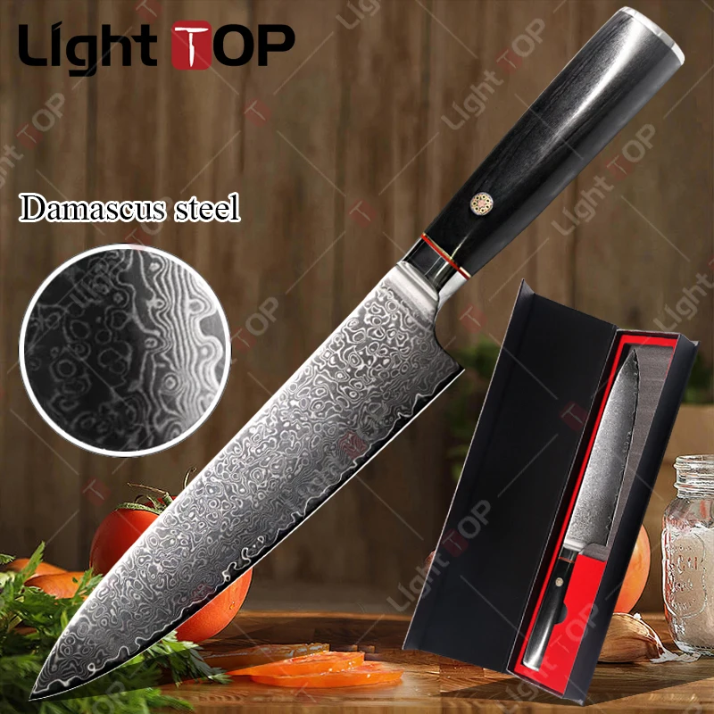 Ultra Sharp Meat Cleaver De-Boning Knife Damascus Kitchen Chef's Knives Multi-Use Cutting Knife Vegetable Cutter for Cooing