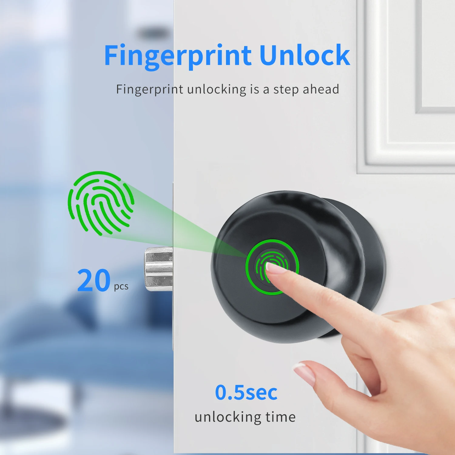 Tuya Smart Lock Riconoscimento delle impronte digitali / Chiave / Smart Life Sblocco remoto Serrature intelligenti per magazzino alberghiero per porte