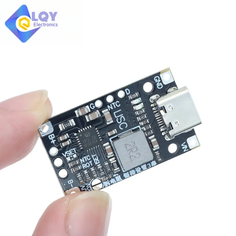 Type-C USB 2/3S BMS 15W 8.4V 12.6V 1.5A Lithium Battery Charging Boost Module With Balanced Support Fast Charge With Indicator