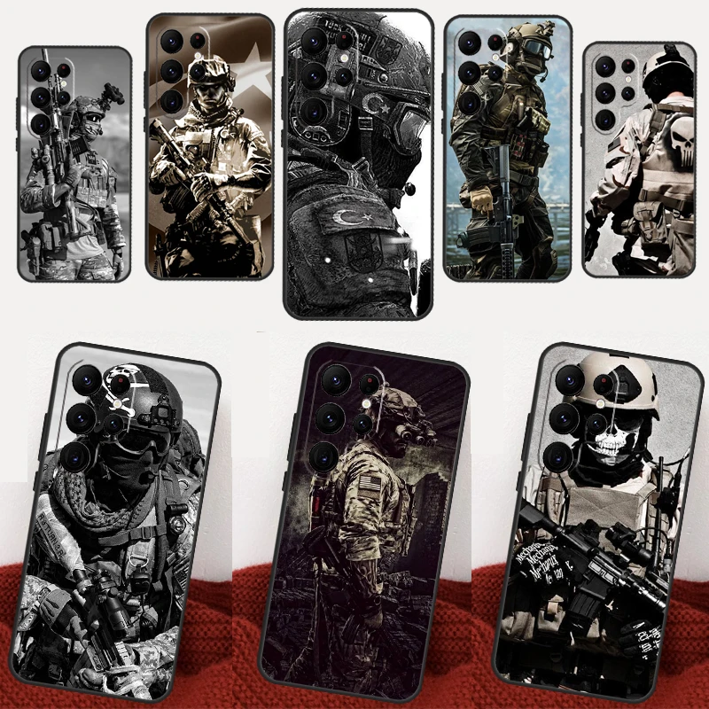 Military Army Special Forces Case For Samsung Galaxy S22 S21 S23 Ultra Note 20 S8 S9 S10 Note 10 Plus S20 FE Back Cover