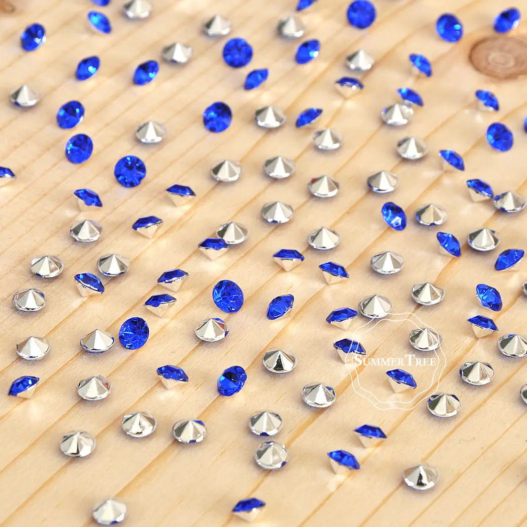 1000pcs/pack Artificial Diamond Confetti Crystal Table Scatter Bridal Shower Wedding Party Decoration 4.5mm 1/3Carat