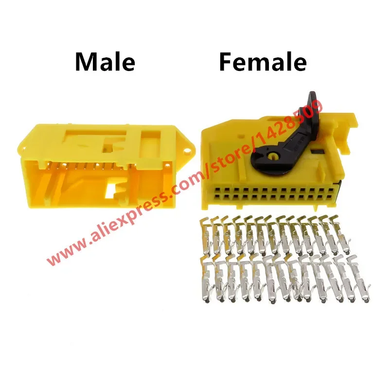 1 Pcs 26 Way/Pin ECU Automotive Connector 185879-1 185226-1 Wiring Harness Connector Female Male Auto Plug